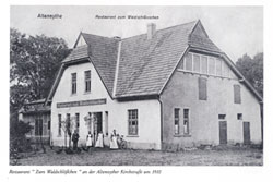 Restaurant Zum Waldschlösschen an der Altenoyther Kirchstraße um 1910